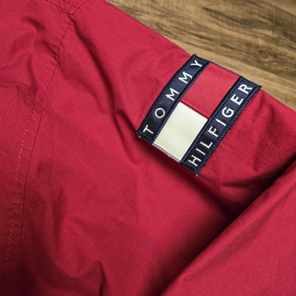 Vintage Tommy Hilfiger Big Flag Windbreaker Reversible Jacket Sz L - Picture 5 of 8
